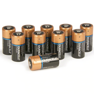 Zoll AED Plus Replacement Type 123 Lithium Batteries (set of 10) with storage sleeve